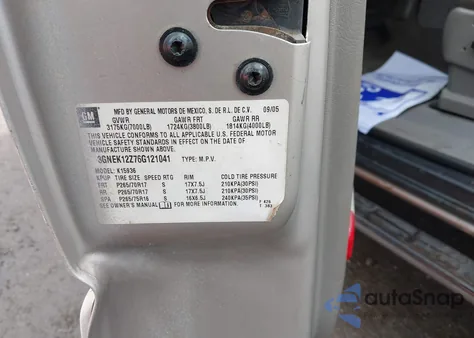 2006 Chevrolet Avalanche K1500 z USA, uszkodzony, nr VIN 3GNEK12Z76G121041